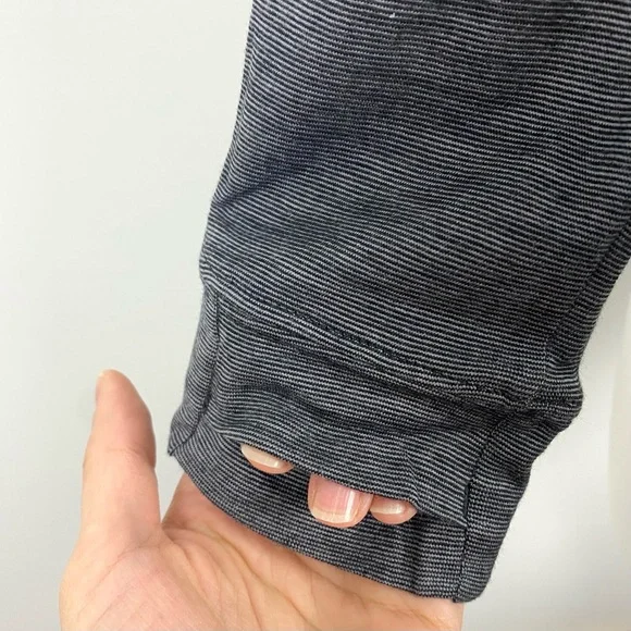 BOMBAS Dark Gray Long Sleeve Top Thumb Holes Merino Wool Blend Medium - Picture 4 of 12